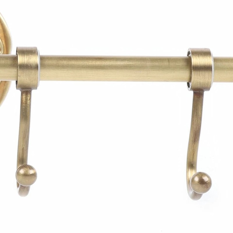 Vintage Brass Towel Rack With Wall Mounted Shelf 1