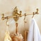 Vintage Brass Towel Rack With Wall Mounted Shelf 0