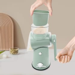 manual rotary grater and vegetable slicer for fruits, cheese and meal prep