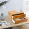Lockable Tier Desk Organizer Wooden Desktop Storage Drawer For Home Office 6