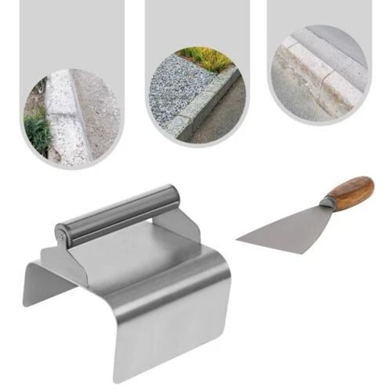 Concrete Curb Trowel Edger With Putty Knife For Landscape Curbing 2