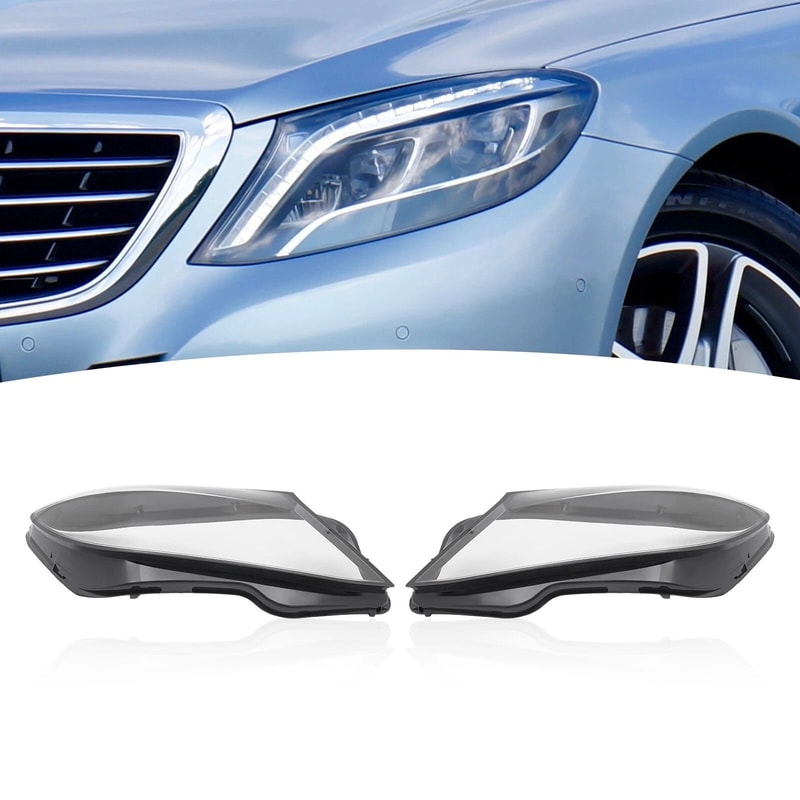 Mercedes S Class Headlight Lens Covers Left And Right 0