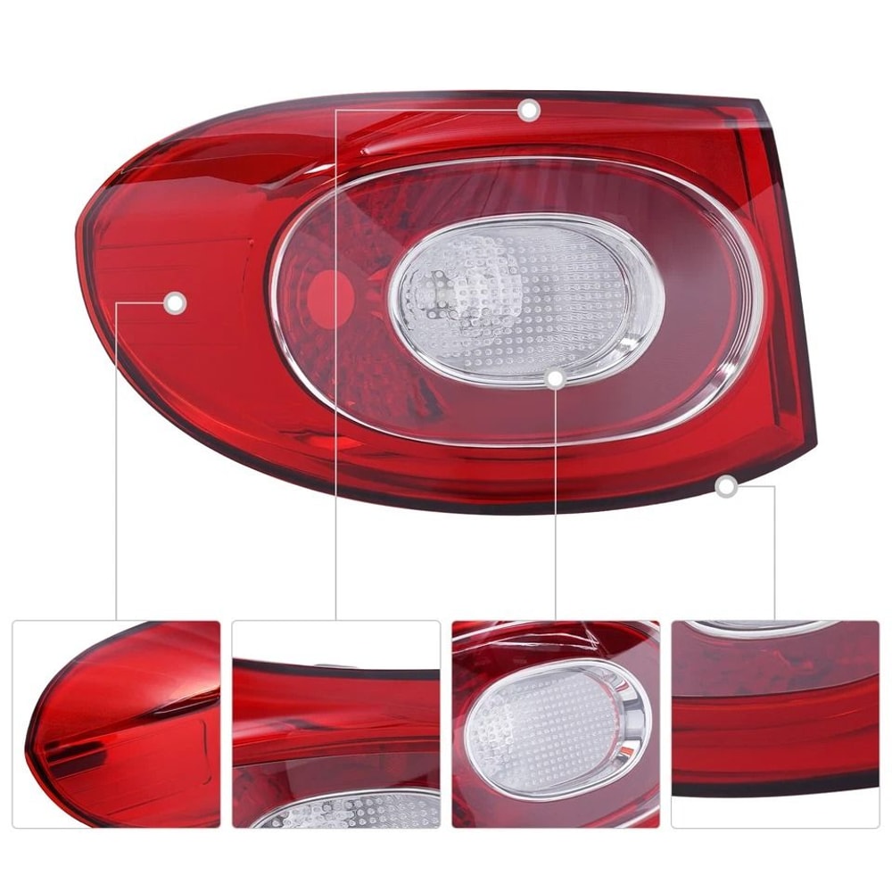 VW Tiguan Driver Side Tail Light Assembly Left Rear Halogen Lamp 3