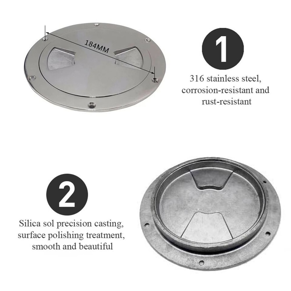 Stainless Steel Boat Deck Plate Circular Marine Inspection Hatch 6