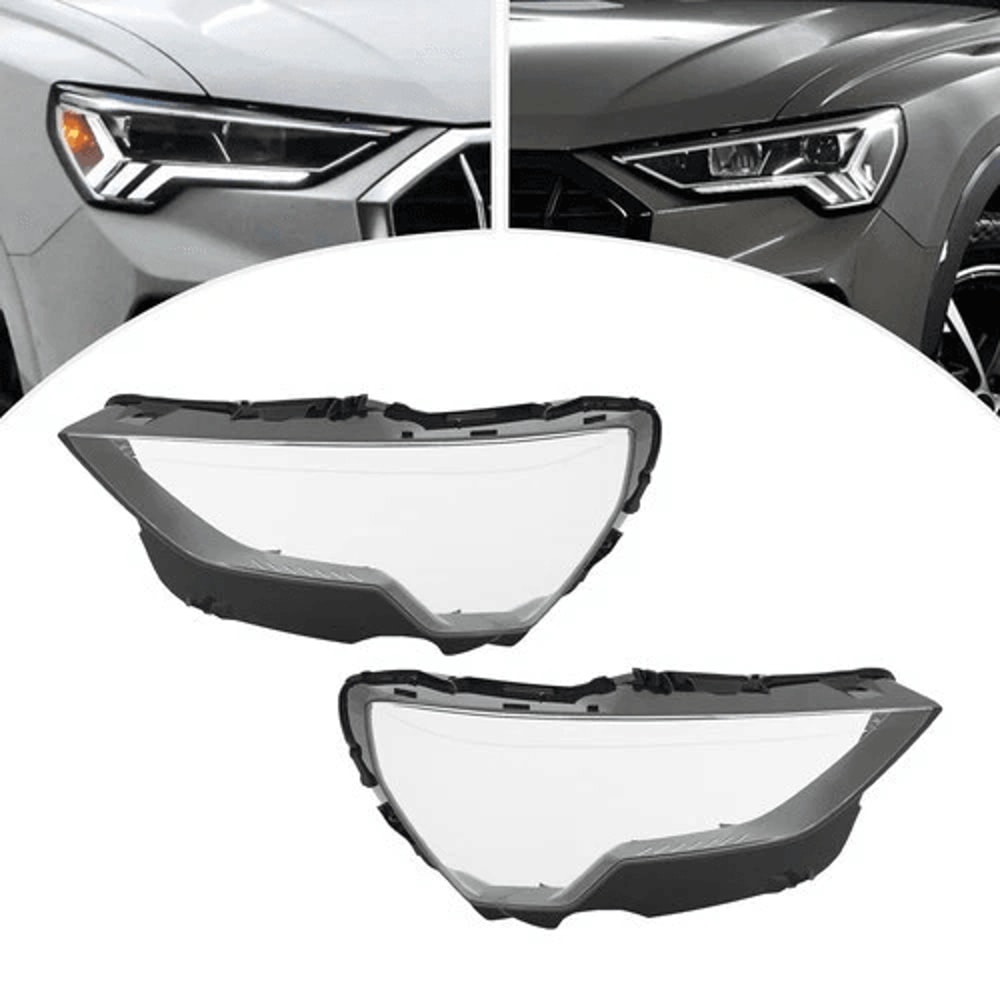 Audi Headlight Lens Cover Pair For Front Left And Right 1
