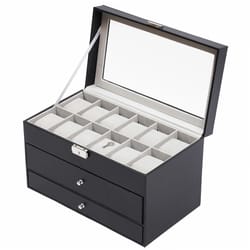 watch box with slot jewelry organizer and sunglass storage case