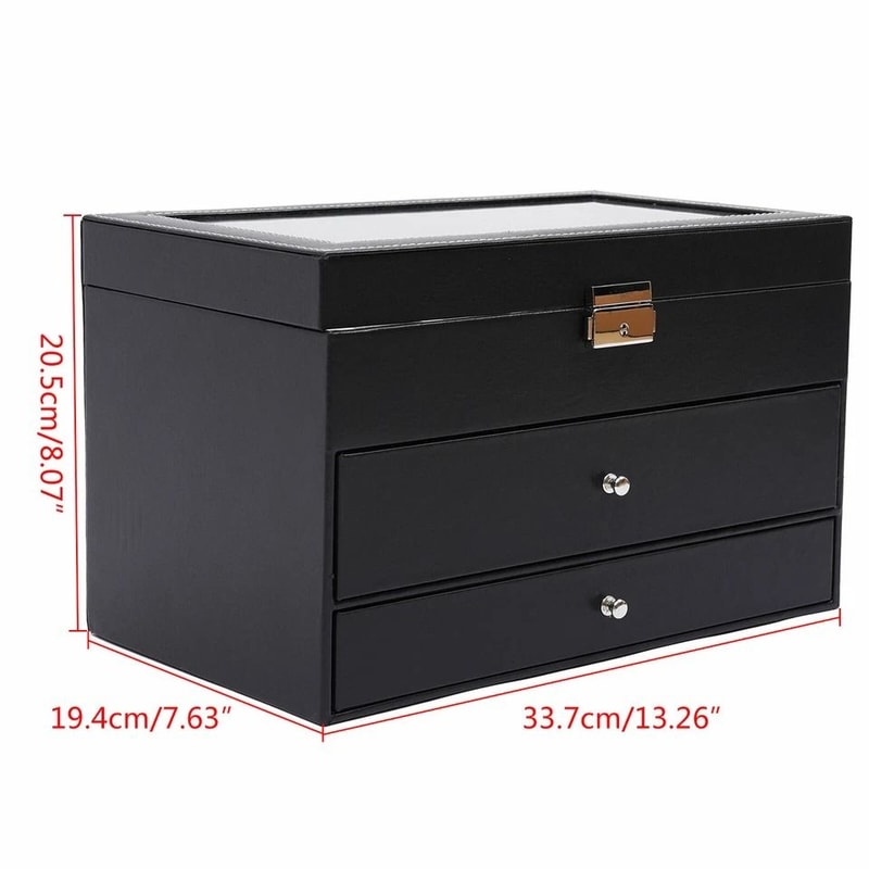 Watch Box With Slot Jewelry Organizer And Sunglass Storage Case 6