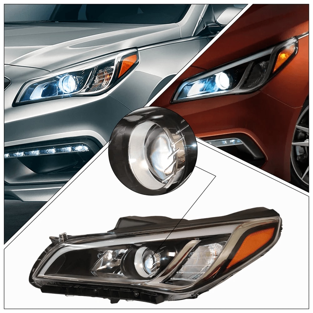 Hyundai Sonata Left Headlight Assembly Driver Side Replacement Headlamp 10