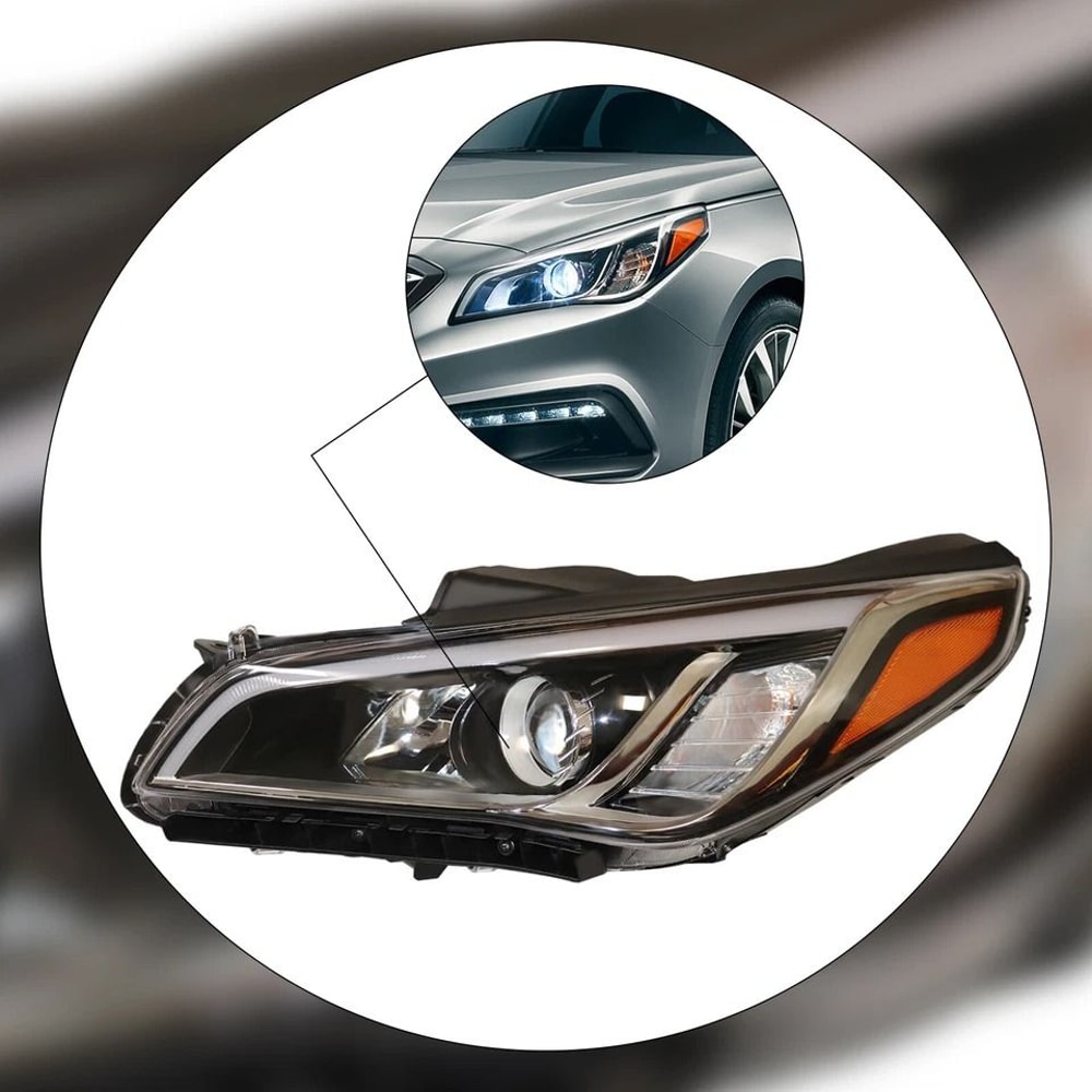 Hyundai Sonata Left Headlight Assembly Driver Side Replacement Headlamp 9