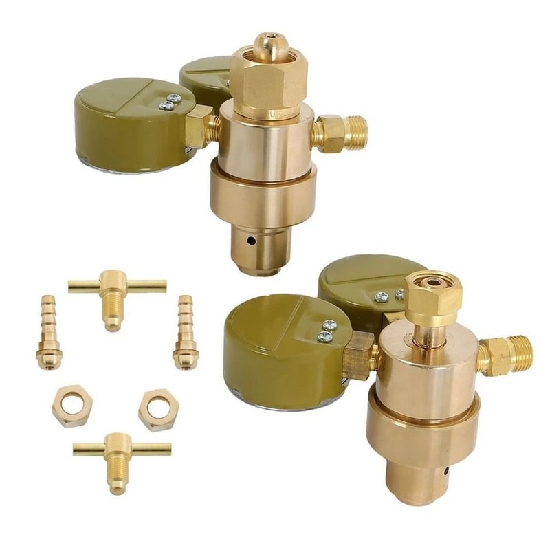 Oxygen Acetylene Regulator Set Dual Gauge Welding Gas Regulators 3
