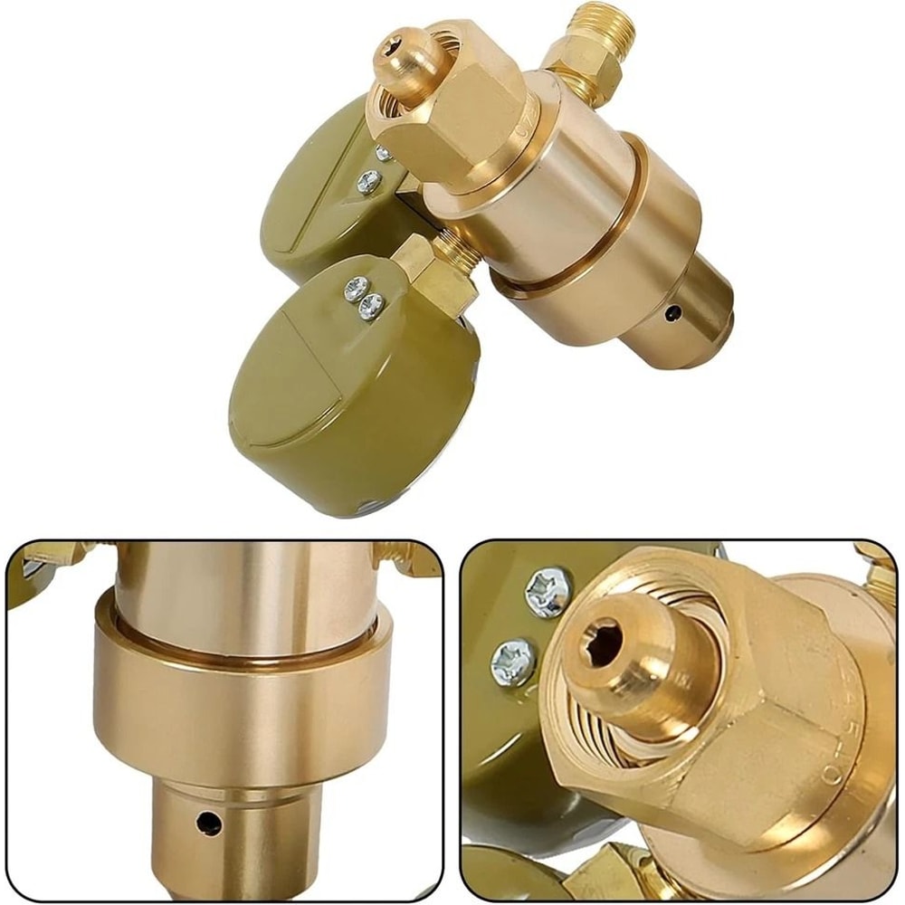 Oxygen Acetylene Regulator Set Dual Gauge Welding Gas Regulators 4