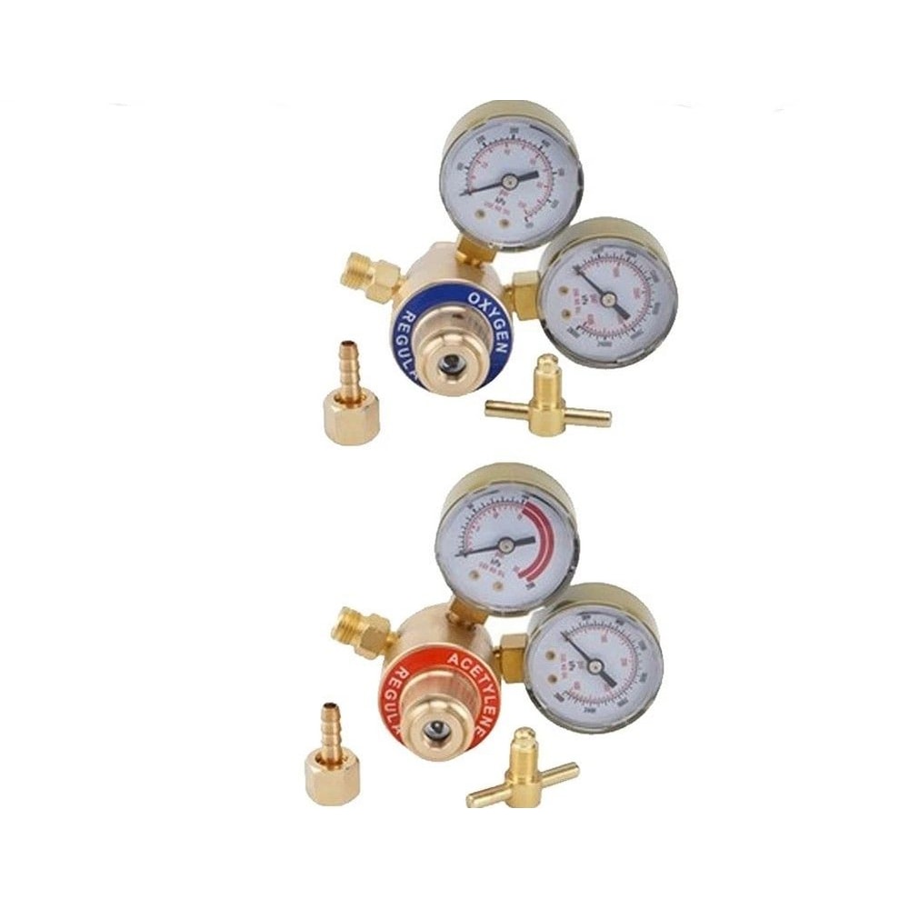 Oxygen Acetylene Regulator Set Dual Gauge Welding Gas Regulators 0
