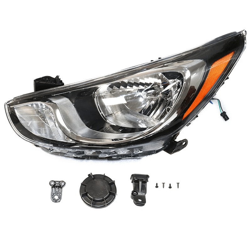 Driver Side Headlight Assembly For Hyundai Accent Halogen Lamp 5
