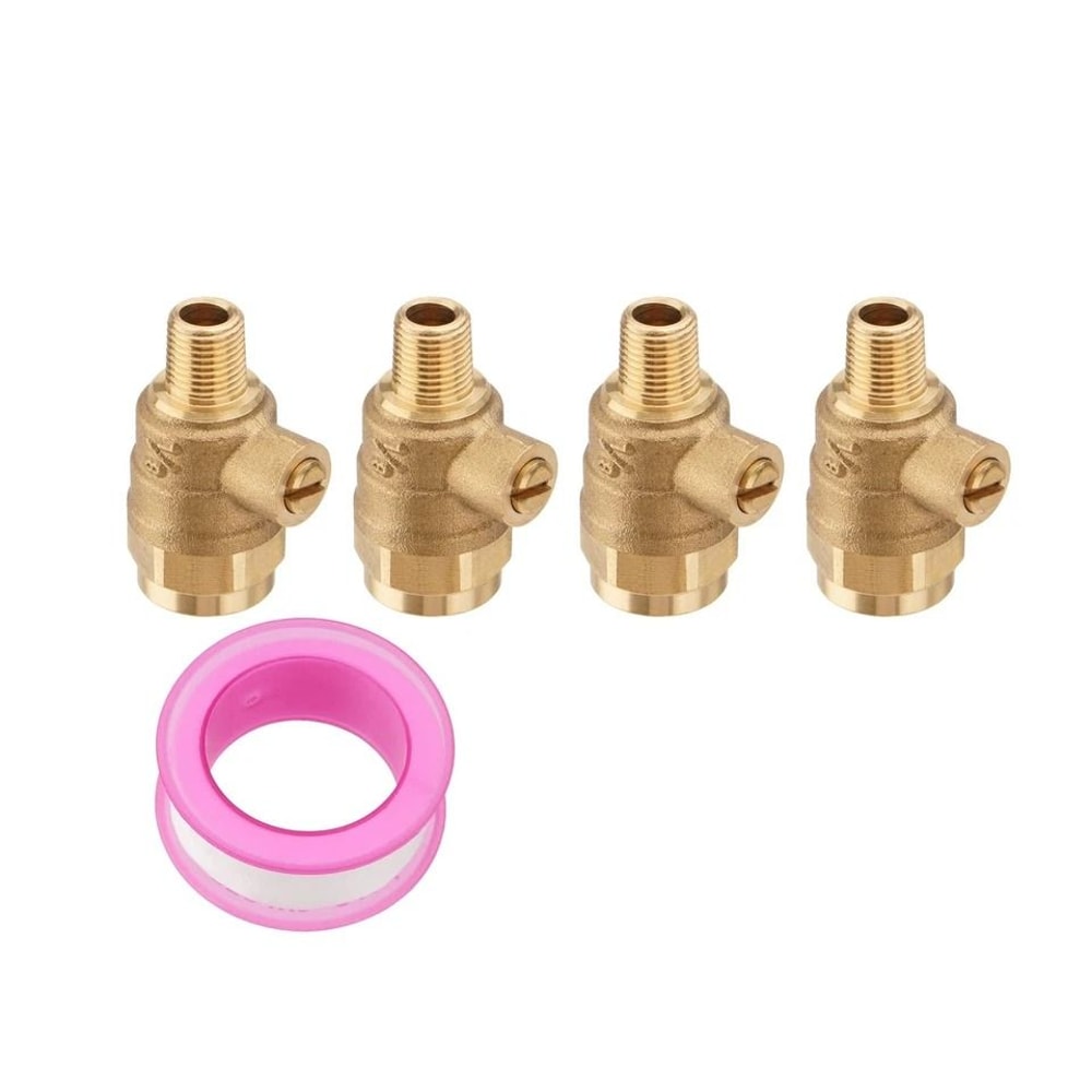 Professional Brass Male Female Test Cock With PTFE Sealant Tape For Backflow Preventer Test Cock 0