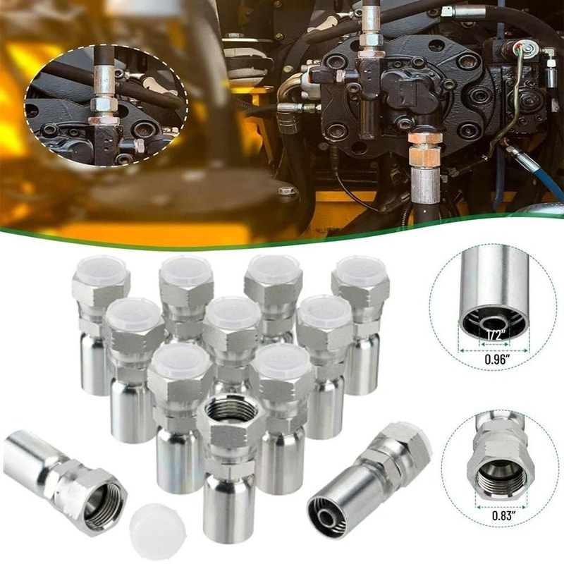 Premium Hydraulic Hose Fittings Female Swivel Crimp Connectors 1
