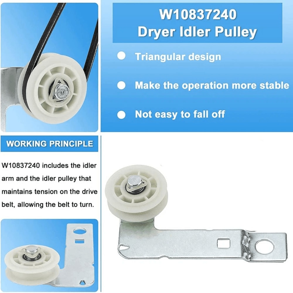 Premium Maytag Whirlpool Dryer Repair Kit With Idler Pulley Belt 1