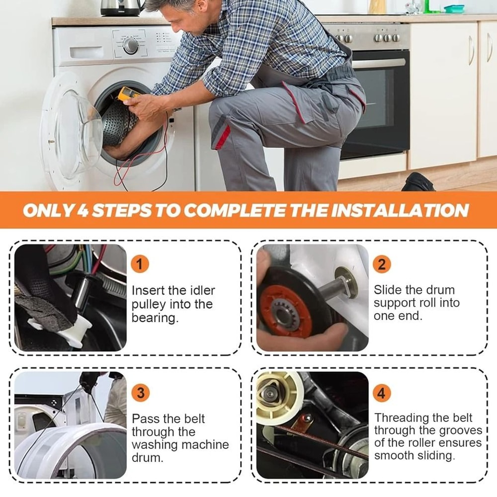 Premium Maytag Whirlpool Dryer Repair Kit With Idler Pulley Belt 2