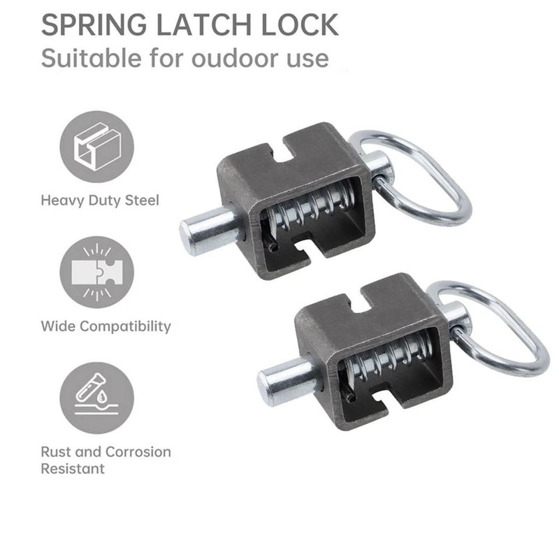 Heavy Duty Spring Pin Latch Lock Assembly Spring Loaded Latch Pin Metal Trailer Hardware 2