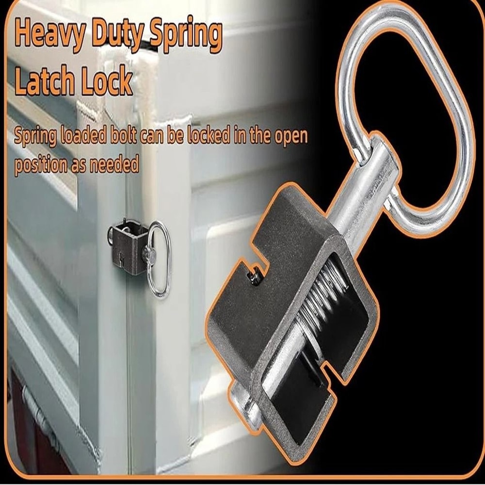 Heavy Duty Spring Pin Latch Lock Assembly Spring Loaded Latch Pin Metal Trailer Hardware 5