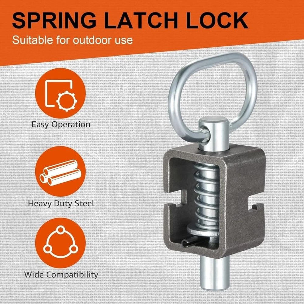 Heavy Duty Spring Pin Latch Lock Assembly Spring Loaded Latch Pin Metal Trailer Hardware 6
