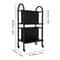 Rolling Book Cart With Wheels Shelf Steel Library And Office Storage Cart 9