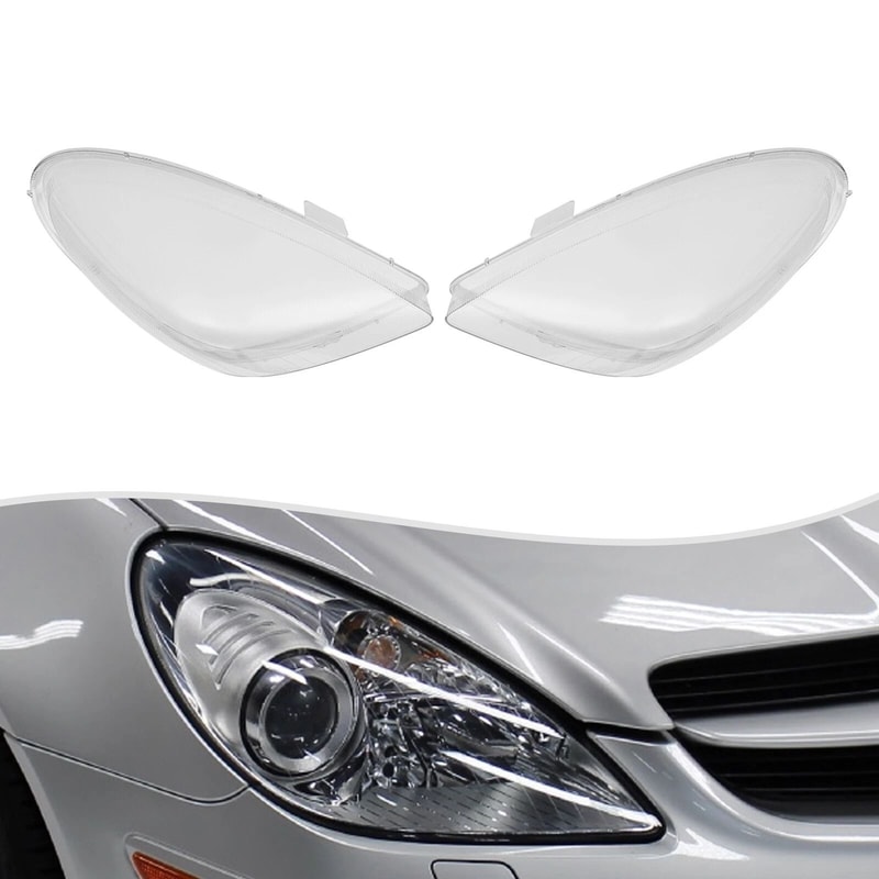 Mercedes SLK Headlight Lens Covers Clear Front Replacement Pair 0