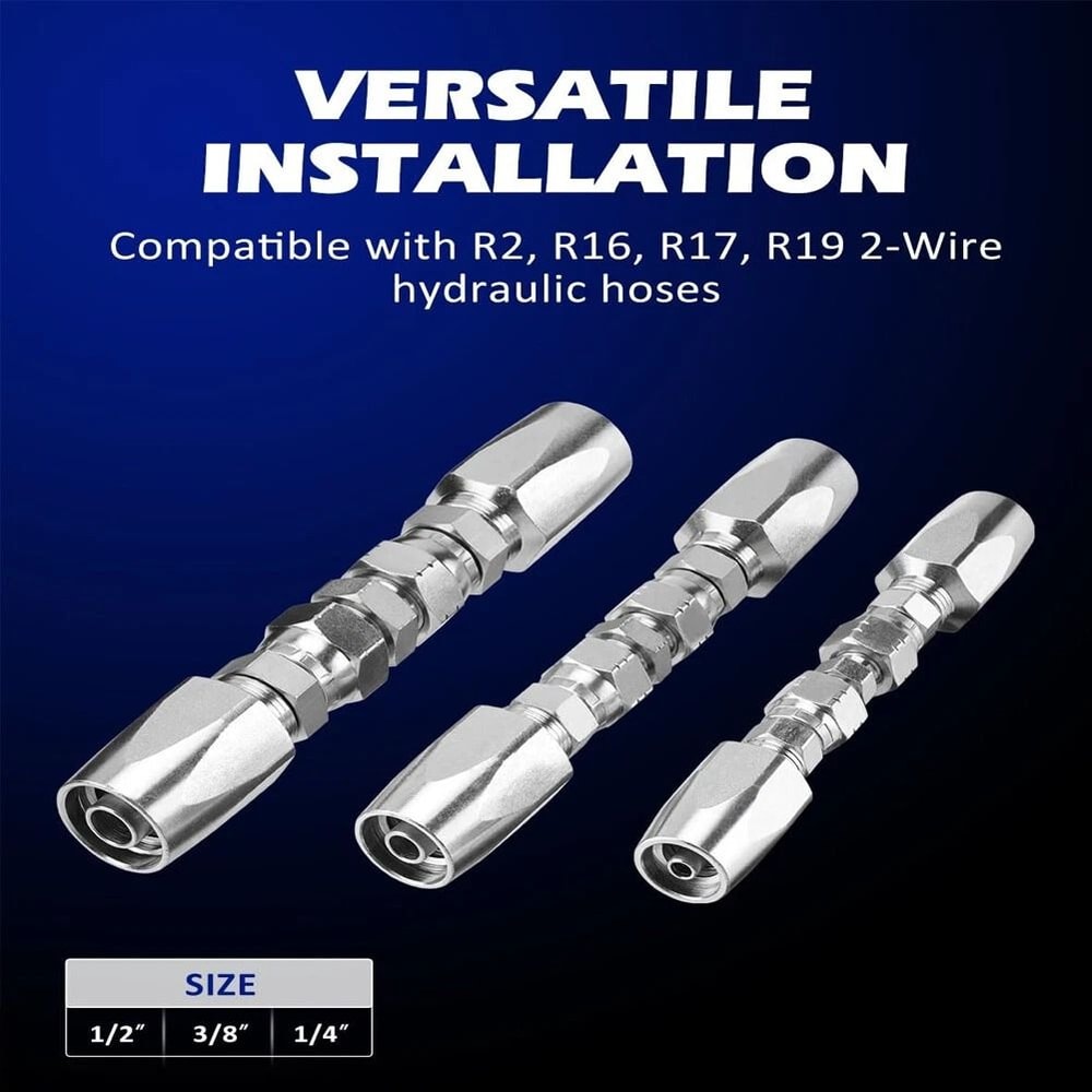 Hydraulic Hose Repair Kit Piece Reusable Fittings 0