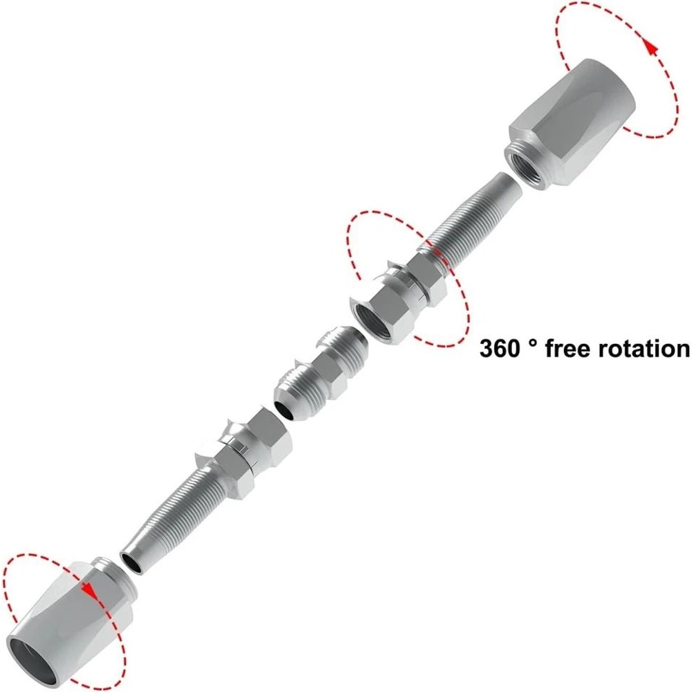 Hydraulic Hose Repair Kit Piece Reusable Fittings 1