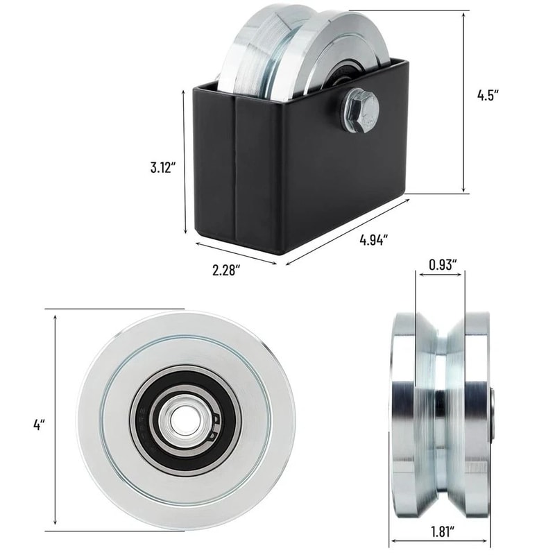 Roove Gate Wheel With Weld On Box Heavy Duty Sliding Gate Roller 2