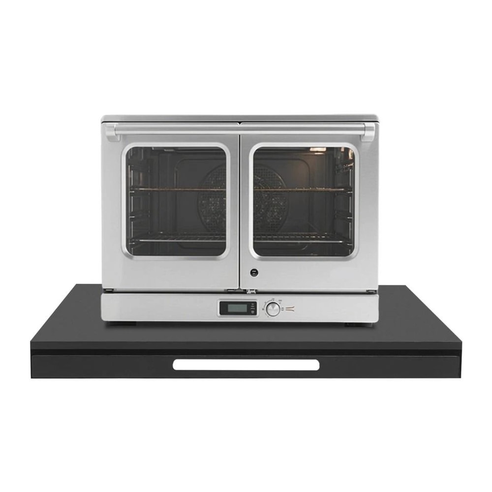 Microwave Stand With PullOut Shelf And Countertop Organizer For Compact Kitchens 4