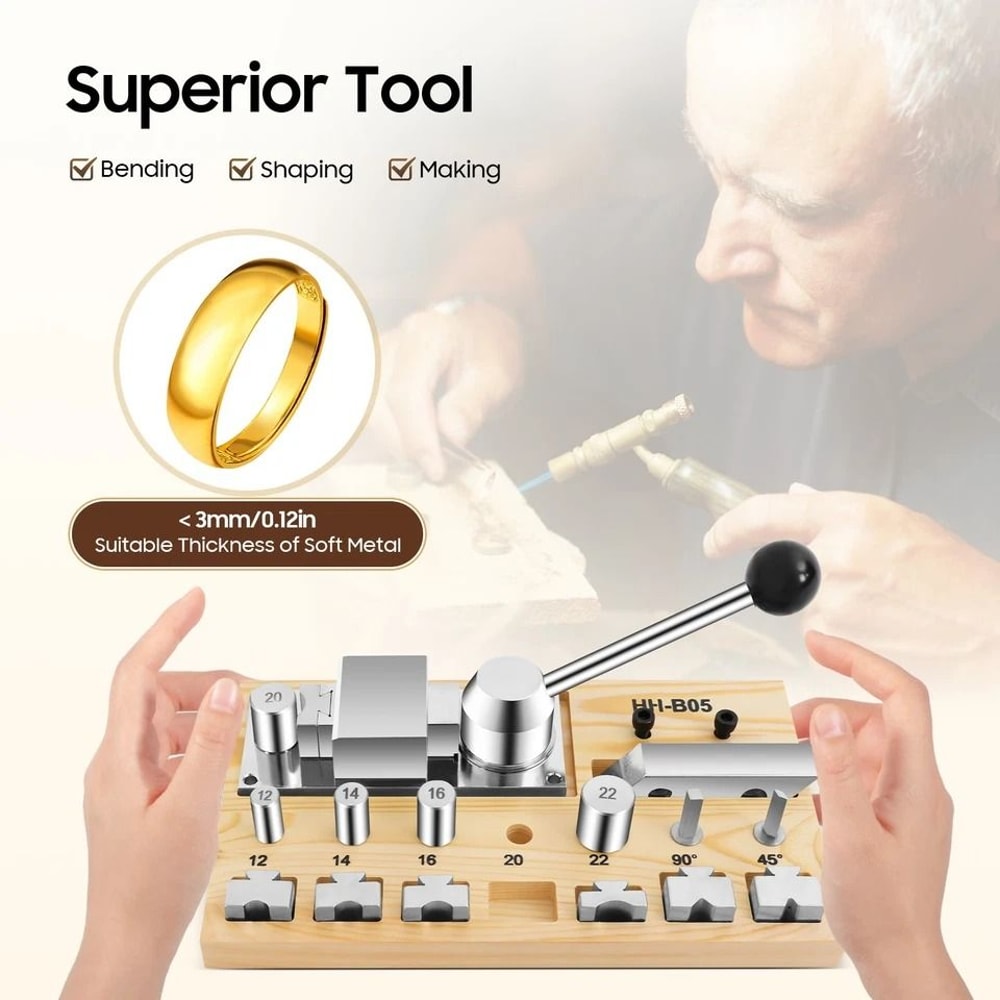 Hand Crank Ring Bender Tool For Jewelry Rings Bracelets And Earrings 4
