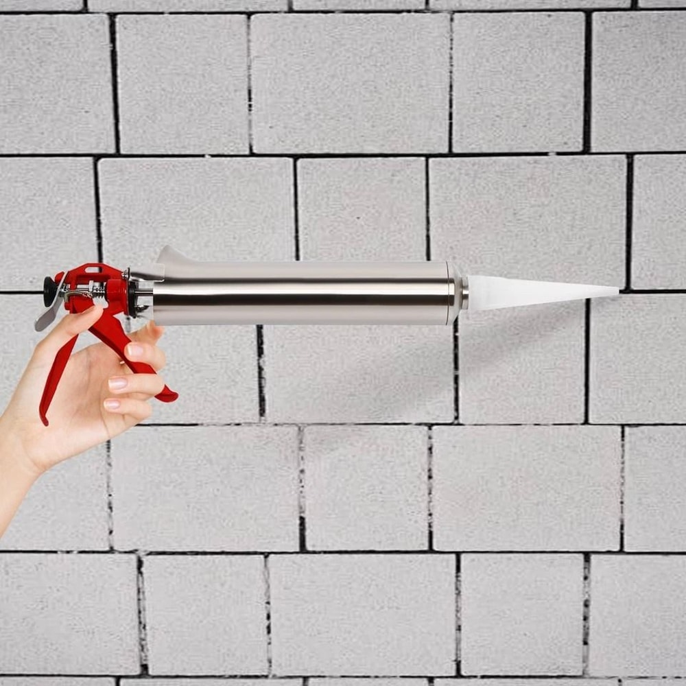 Mortar Pointing Gun Cement Grout Applicator Tool With Nozzles 6