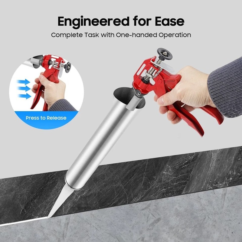 Mortar Pointing Gun Cement Grout Applicator Tool With Nozzles 7