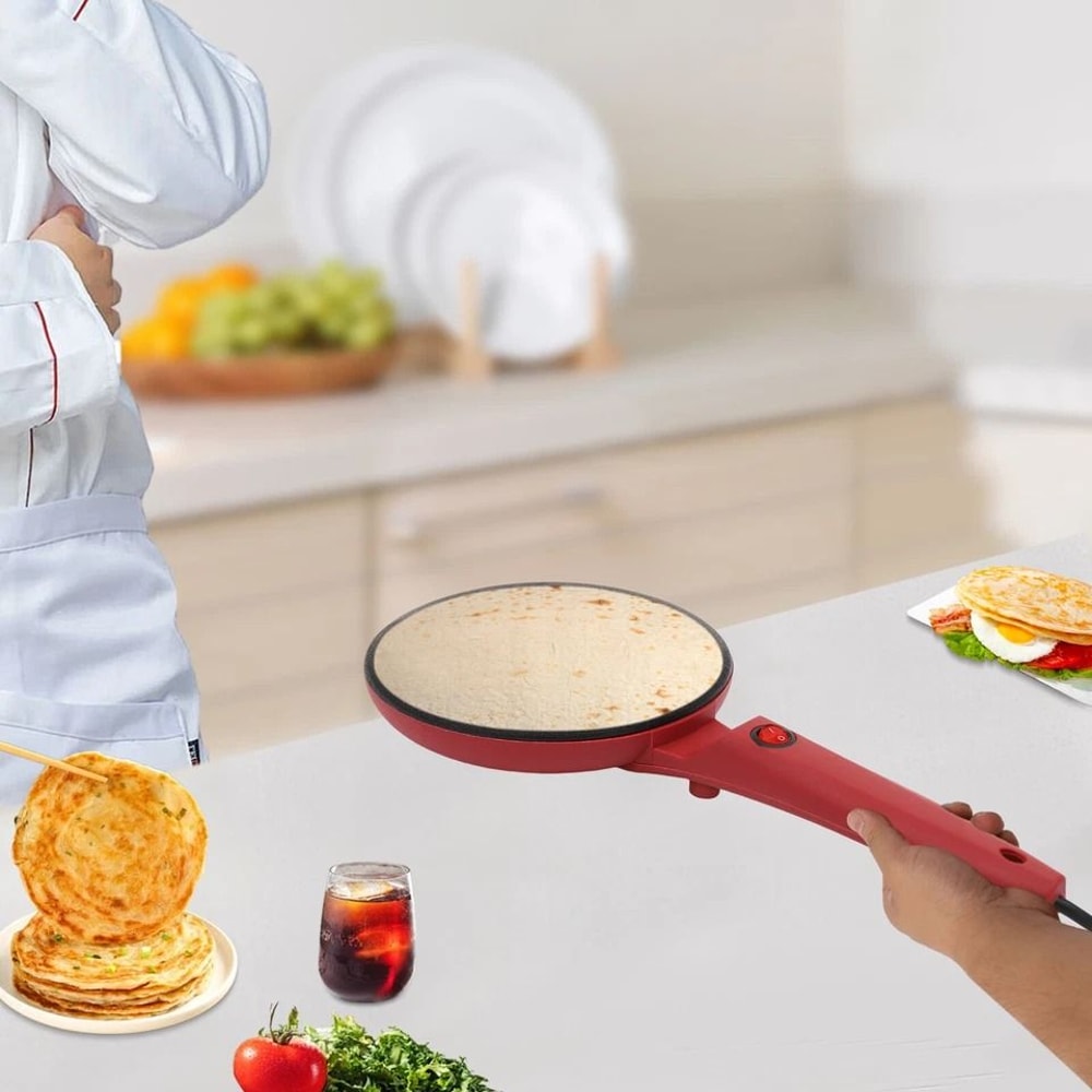 Electric Crepe Maker Non Stick Pancake Griddle For Easy Breakfasts 5