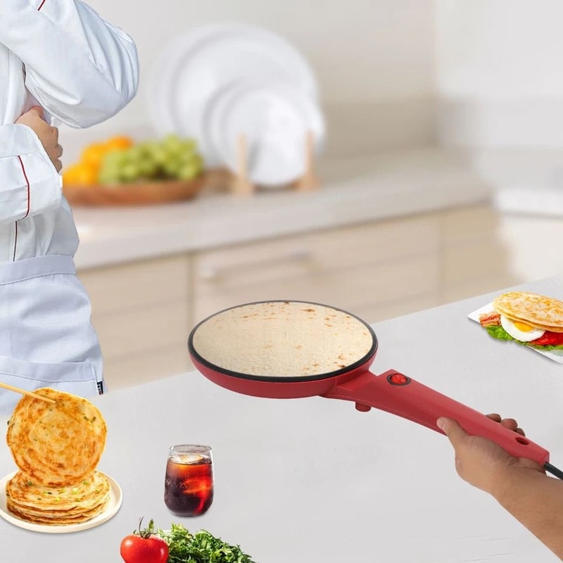 Electric Crepe Maker Non Stick Pancake Griddle For Easy Breakfasts 5