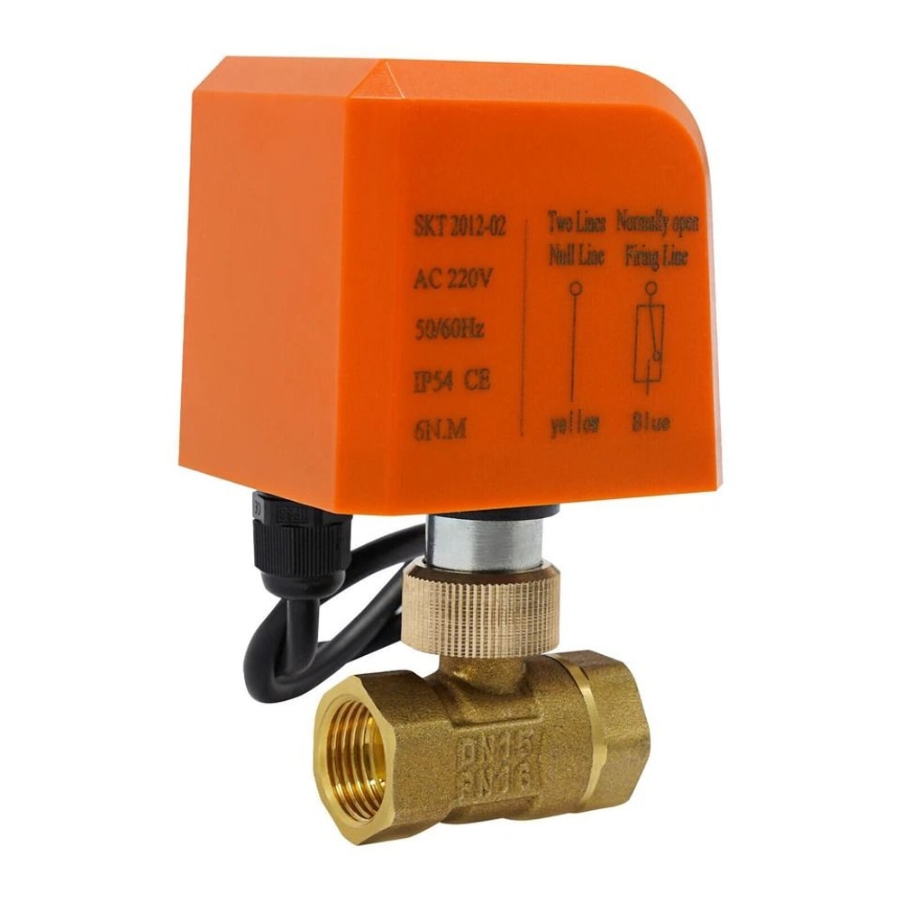 Normally Open Wire Motorized Ball Valve For Water Flow Control 4