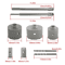 Oncrete Hole Saw Kit For Brick Cement Stone And Masonry Wall Drilling 2