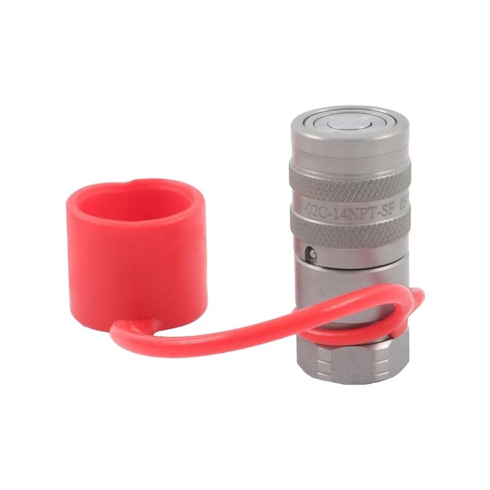 Flat Face Hydraulic Quick Disconnect Female Coupler NPT Zero Leak 0
