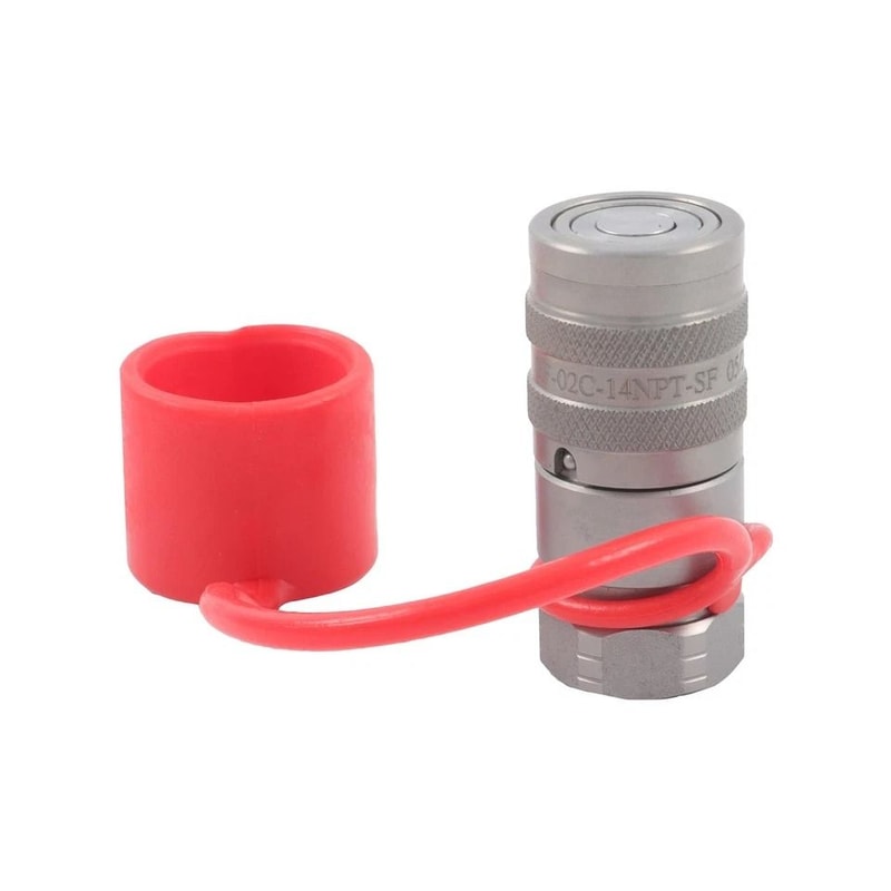 Flat Face Hydraulic Quick Disconnect Female Coupler NPT Zero Leak 0