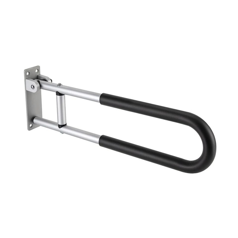 Folding Toilet Grab Bar Bathroom Safety Rail For Seniors And Handicap Support 2