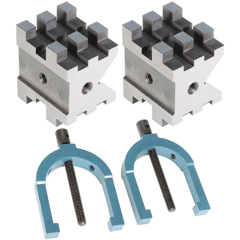 Hardened Steel Machinist VBlocks Clamp Set For Precision Workholding 1