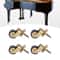 Brass Furniture Casters Heavy Duty Piano Rolling Wheels 6