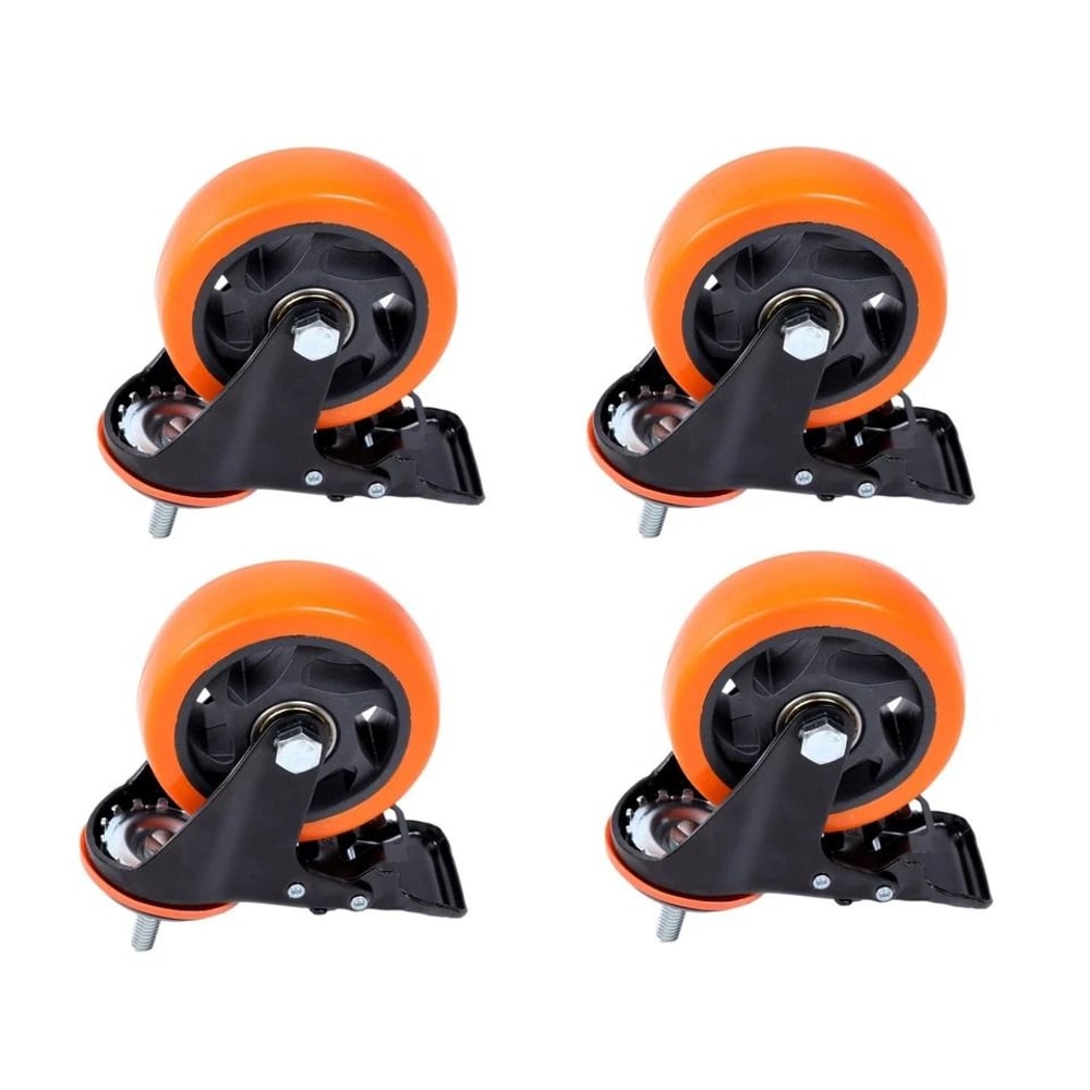 Heavy Duty Caster Wheels Rubber Swivel Threaded Stem Casters 0
