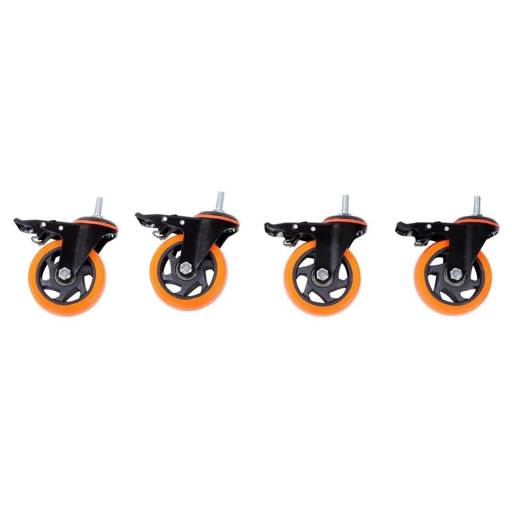 Heavy Duty Caster Wheels Rubber Swivel Threaded Stem Casters 2