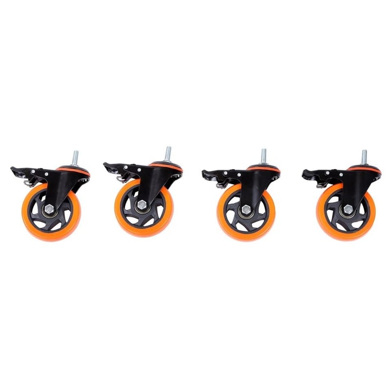 Heavy Duty Caster Wheels Rubber Swivel Threaded Stem Casters 2