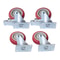 Heavy Duty Caster Wheels Swivel Set With Brakes For Furniture Carts 2
