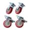 Heavy Duty Caster Wheels Swivel Set With Brakes For Furniture Carts 7