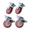 Heavy Duty Caster Wheels Swivel Set With Brakes For Furniture Carts 7