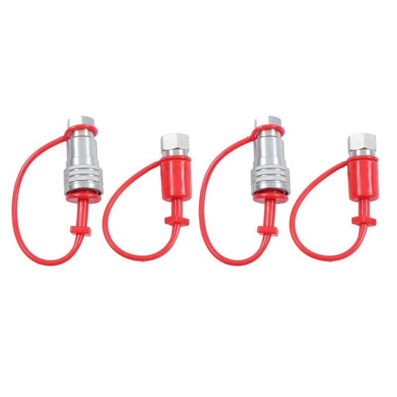Heavy Duty NPT Hydraulic Quick Connect Coupler Set For Tractors 1
