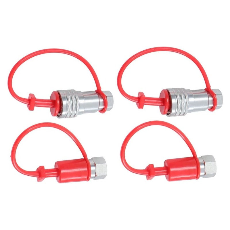 Heavy Duty NPT Hydraulic Quick Connect Coupler Set For Tractors 3